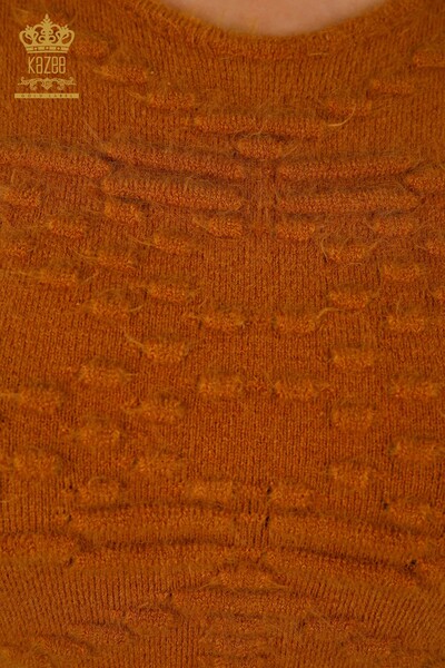 Großhandel Damen-Strickpullover mit langen Ärmeln aus Angora-Haarstrick - 18473 | KAZEE - Thumbnail (2)