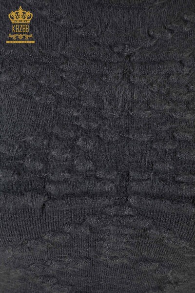 Großhandel Damen-Strickpullover mit langen Ärmeln aus Angora-Haarstrick - 18473 | KAZEE - Thumbnail