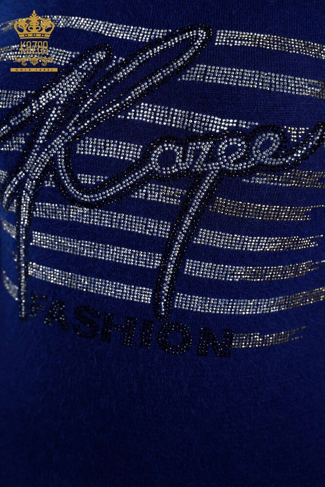 Großhandel für Damen-Strickpullover, Kazee-Schriftzug, detaillierter Stein bestickt – 18900 | KAZEE - 3