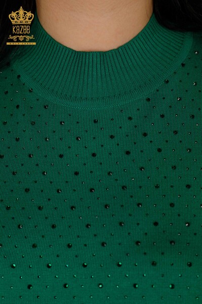 Großhandel Damen-Strickpullover - Kurzarm - Grün – 16950 | KAZEE - 4
