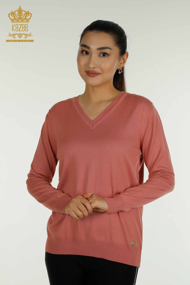 Großhandel Damen-Strickpullover - Langarm - Dusty Rose - 11071 | KAZEE - 1