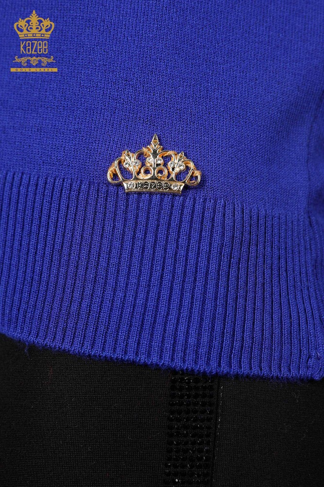 Großhandel Damenstrickwaren Stehkragen Langarm Basic Viskose - 15670 | KAZEE - 24