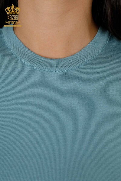 Großhandel Damen Pullover-null Ärmel - Mint-16922 / KAZEE - Thumbnail