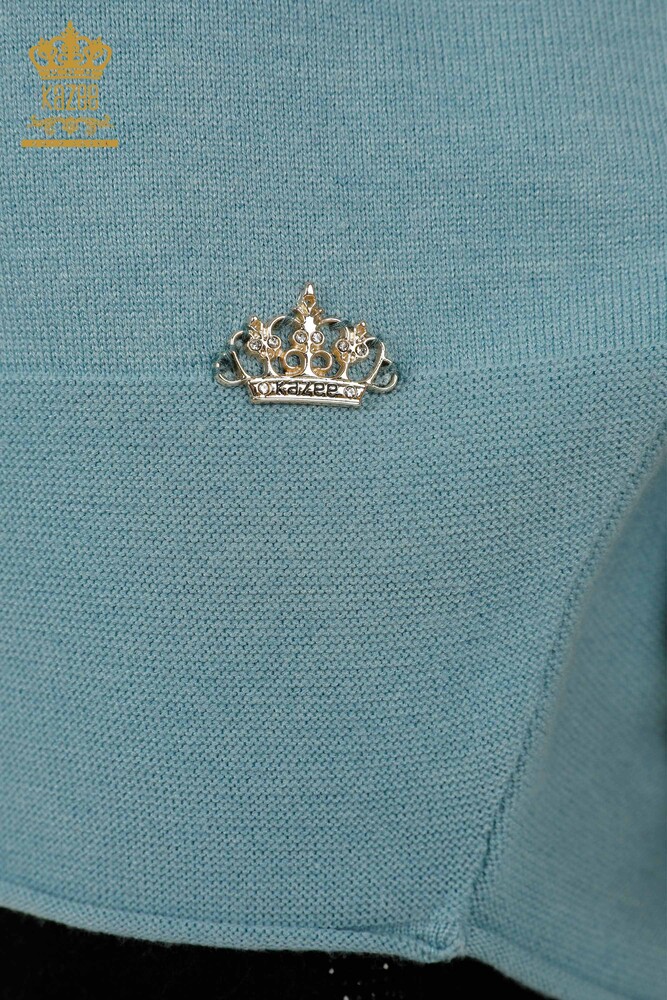 Großhandel Damen Strickpullover - Basic - Dunkelblau - 30241 | KAZEE - 3