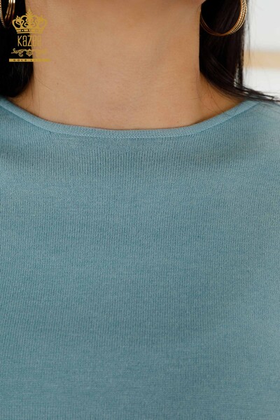 Großhandel Damen Strickpullover - Basic - Dunkelblau - 30241 | KAZEE - 4