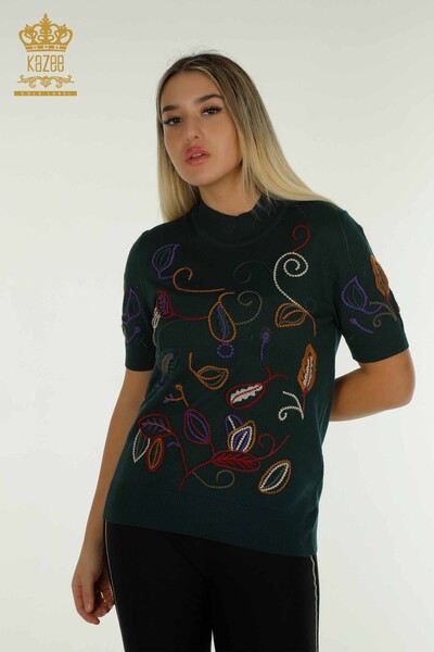 Großhandel Damen Strickwaren Pullover bunt gemustert Nefti - 15844 | KAZEE - Thumbnail