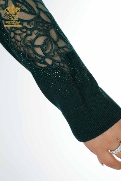 Großhandel Damen Strickpullover Rose gemustert Nefti - 16832 | KAZEE - 6