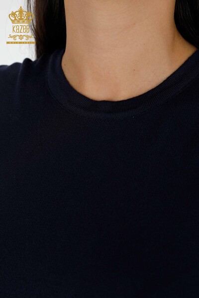 Großhandel Damen Pullover-Zero Sleeve-Marineblau-16922 / KAZEE - Thumbnail