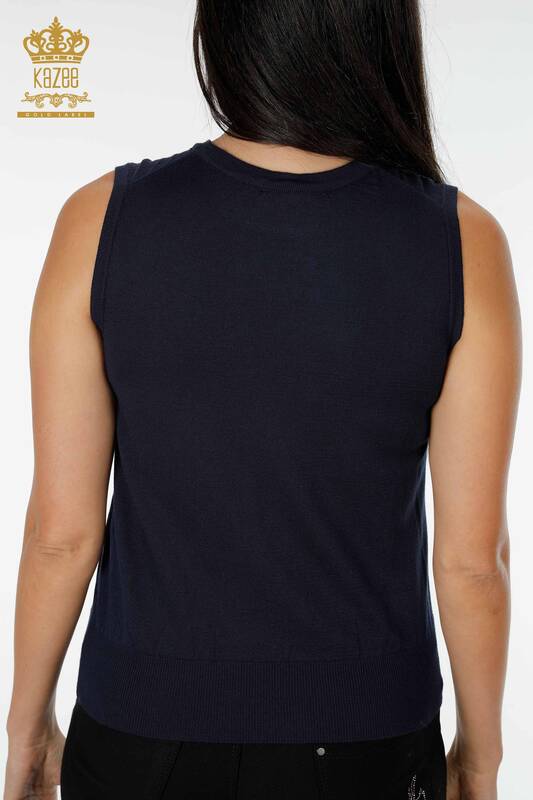 Großhandel Damen Pullover-Zero Sleeve-Marineblau-16922 / KAZEE