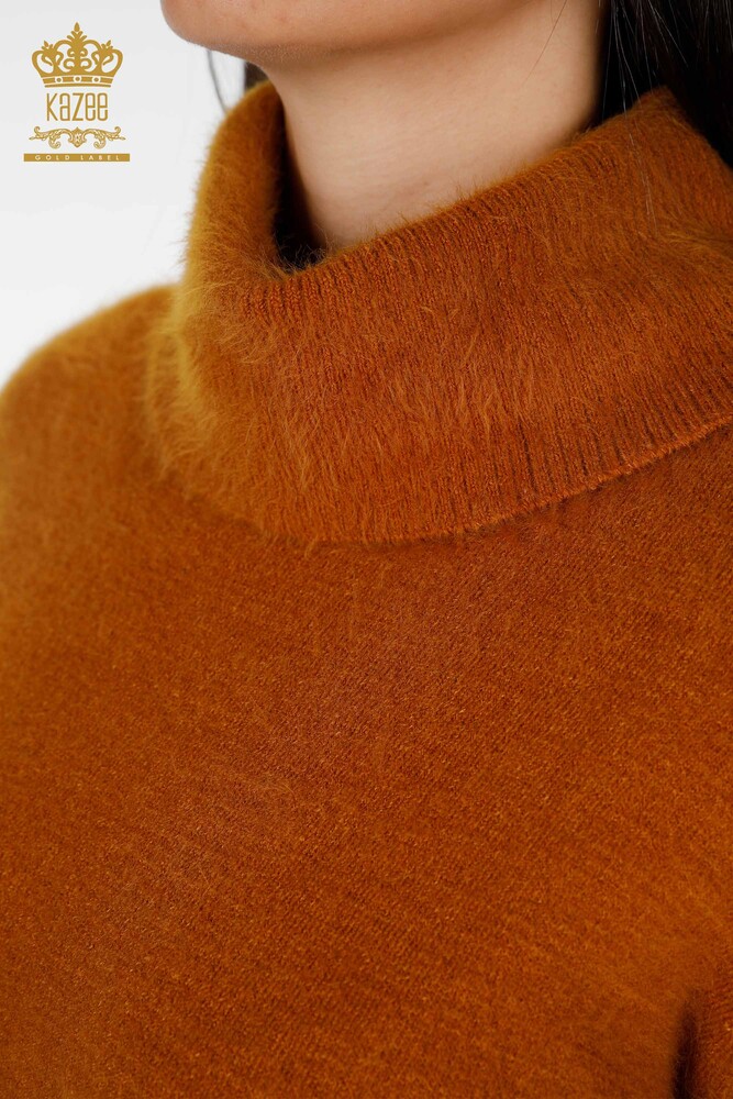 Großhandel Damen-Strickwaren-Tunika - Ärmel Tüll Stein bestickt - Angora - 18888 | KAZEE - 9