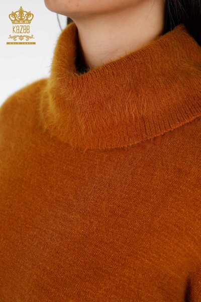 Großhandel Damen-Strickwaren-Tunika - Ärmel Tüll Stein bestickt - Angora - 18888 | KAZEE - 9