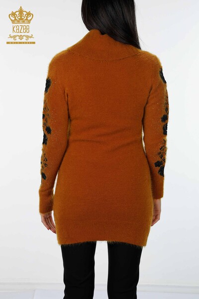 Großhandel Damen-Strickwaren-Tunika - Ärmel Tüll Stein bestickt - Angora - 18888 | KAZEE - 10