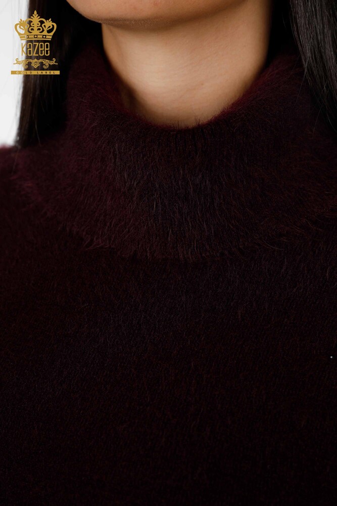 Großhandel Damen-Strickwaren-Tunika - Ärmel Tüll Stein bestickt - Angora - 18888 | KAZEE - 15