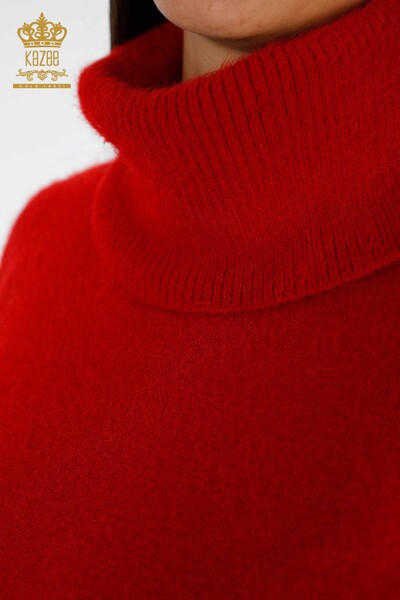 Großhandel Damen-Strickwaren-Tunika - Ärmel Tüll Stein bestickt - Angora - 18888 | KAZEE - 19