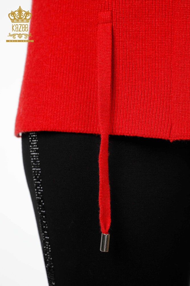 Großhandel Damen Strickweste - Kurz Blume bestickt - Stein bestickt - 16814 | KAZEE - 28