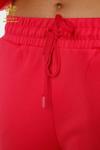 Großhandel Damen-Trainingsanzug-Set - Knopf detail - Fuchsia - 17551 | KAZEE - Thumbnail