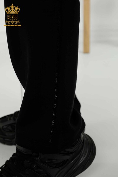 Großhandel Damen-Trainingsanzug-Set - Schulter details - Schwarz – 20397 | KAZEE - 13