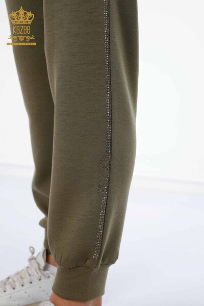 Großhandel Damen-Trainingsanzug-Set - Streifen Stein Bestickt Mit Kapuze – Tasche – 17450 | KAZEE - Thumbnail
