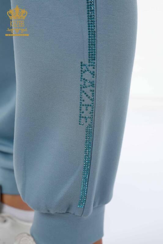 Großhandel Damen-Trainingsanzug-Set - Streifen Stein Bestickt Mit Kapuze – Tasche – 17450 | KAZEE