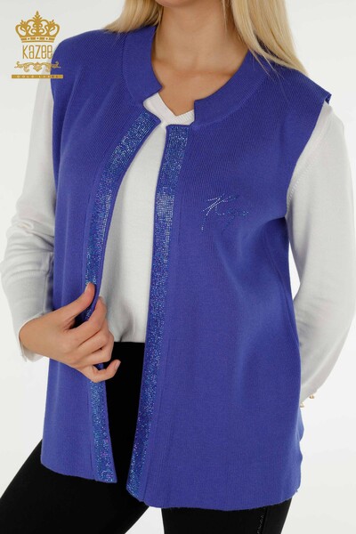 Großhandel Damen Weste - Stein bestickt - Saks - 30411 | KAZEE - Kazee (1)