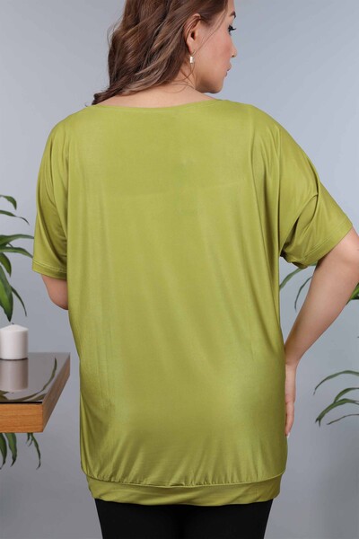 Großhandel Damen Bluse im - Digitaldruck - Steinbestickt - Gemustert - 77775 | KAZEE - Thumbnail