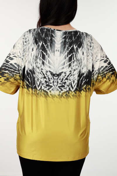 Großhandel Damen Bluse - Digital - Tigermuster - 12044 | KAZEE - Thumbnail