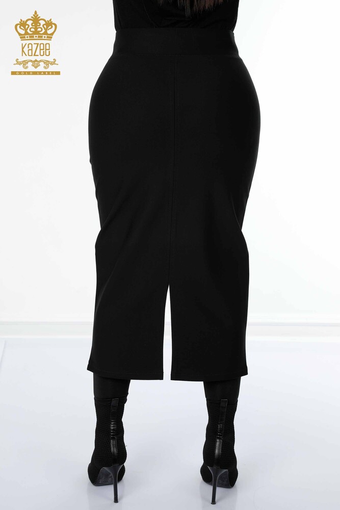 Großhandel Damen Rock - Schlitz detail - Schwarz - 4192 | KAZEE - 9