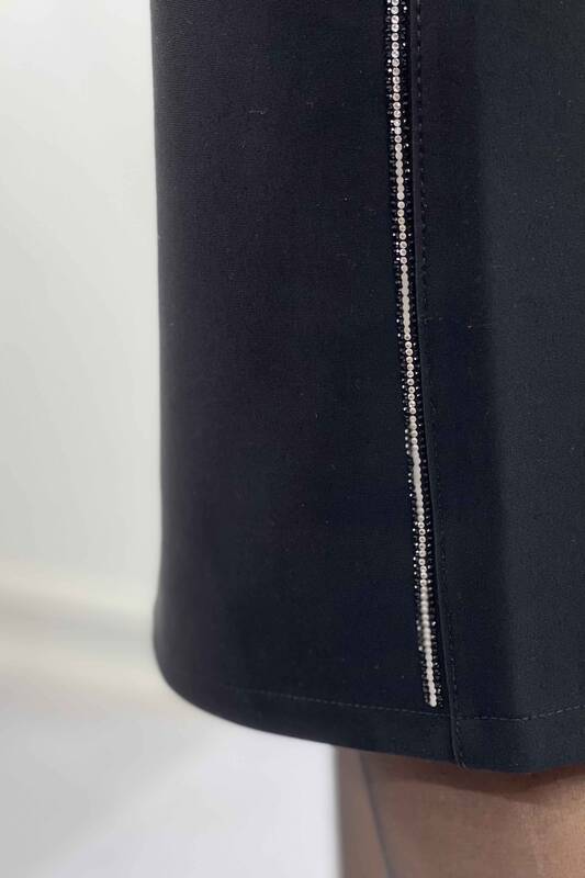 Großhandel Damenrock im – Streifen detailliert - Steinbestickt - Tasche - 4164 | KAZEE