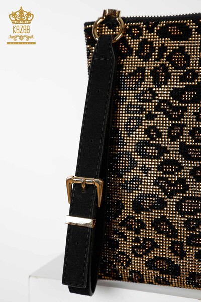 Großhandel Damenhandtasche Leopard Stein bestickt - 513 | KAZEE - Thumbnail