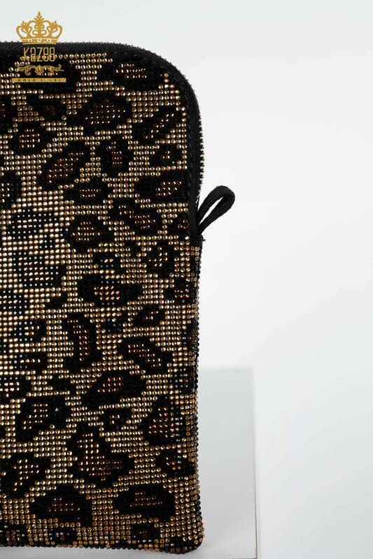 Großhandel Damenhandtasche Leopard Stein bestickt - 513 | KAZEE