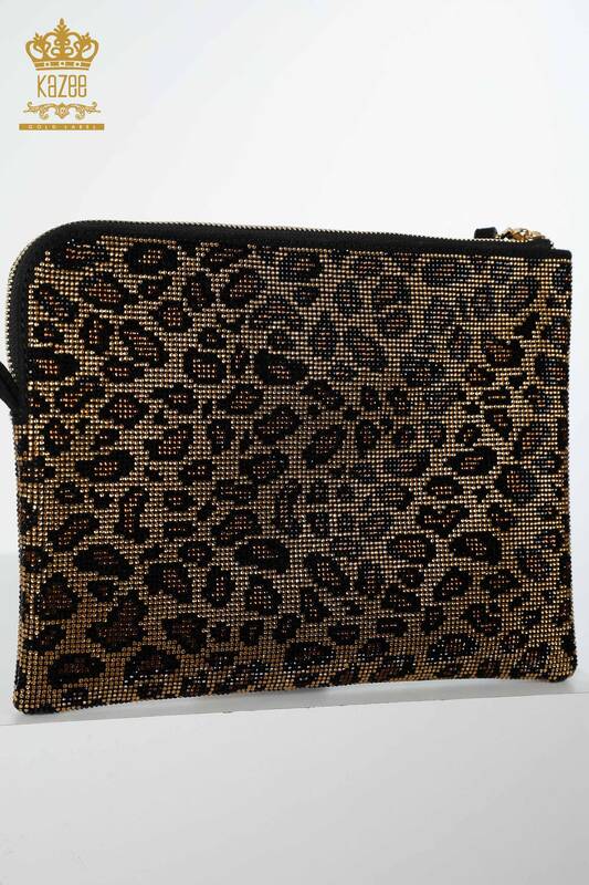 Großhandel Damenhandtasche Leopard Stein bestickt - 513 | KAZEE