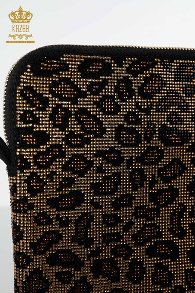 Großhandel Damenhandtasche Leopard Stein bestickt - 513 | KAZEE - Thumbnail
