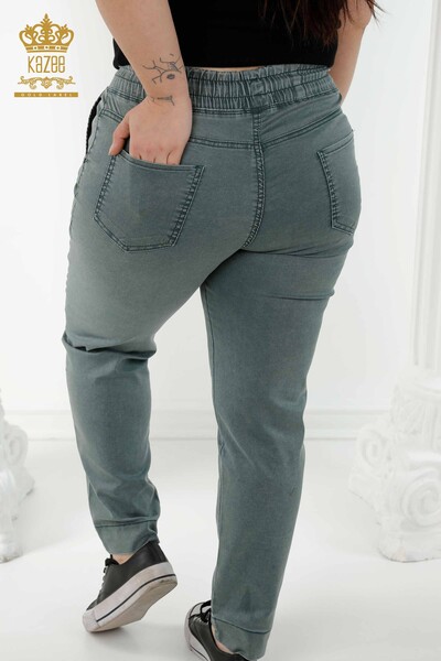 Großhandel Damen Elastische Taillenhose Nerz - 3676 | KAZEE - 7
