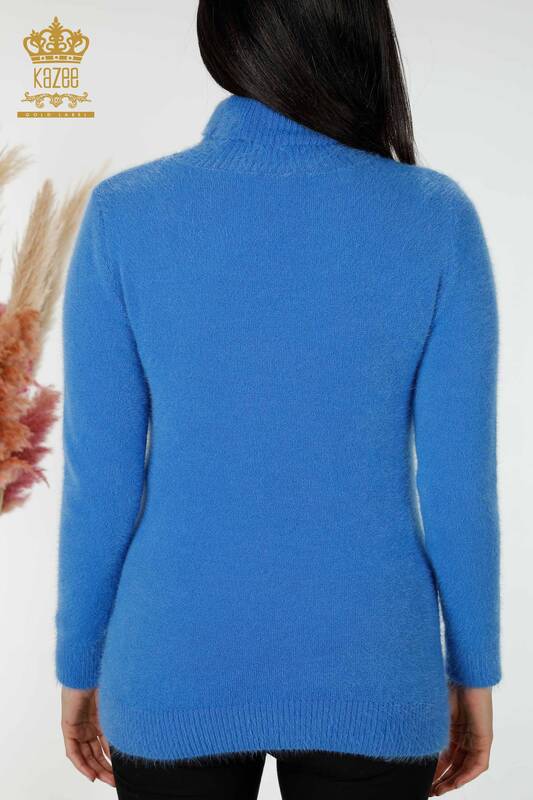 Großhandel Damen Pullover Angora Blau-16993 / KAZEE