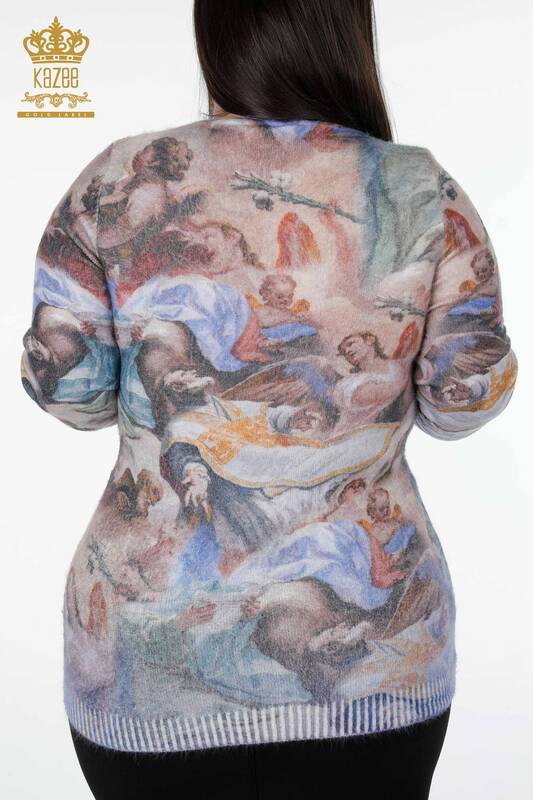 Großhandel Damen Strickpullover mit Angora-Muster - 18322 / KAZEE