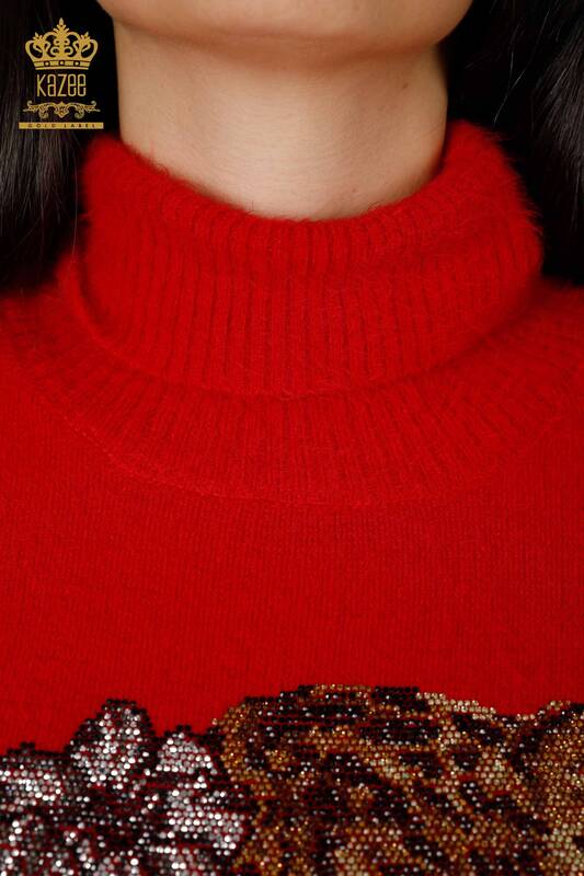 Großhandel Damen Pullover Angora rot-16993 / KAZEE