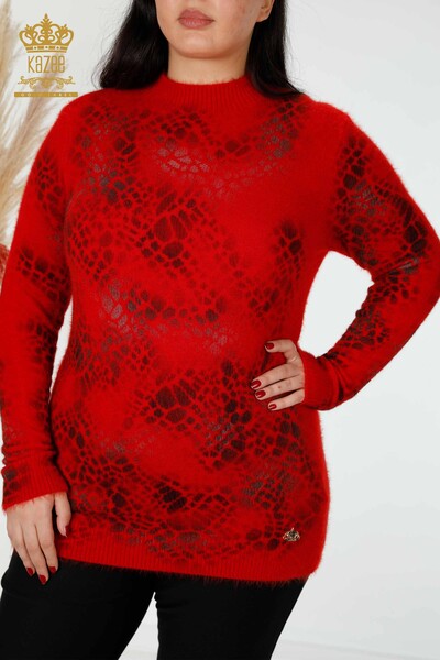 Großhandel Damen Pullover Angora rot-18982 / KAZEE - Thumbnail