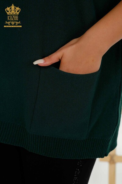 Grossiste Pull Femme - Basique - Poche - Nefti - 30237 | KAZEE - Thumbnail