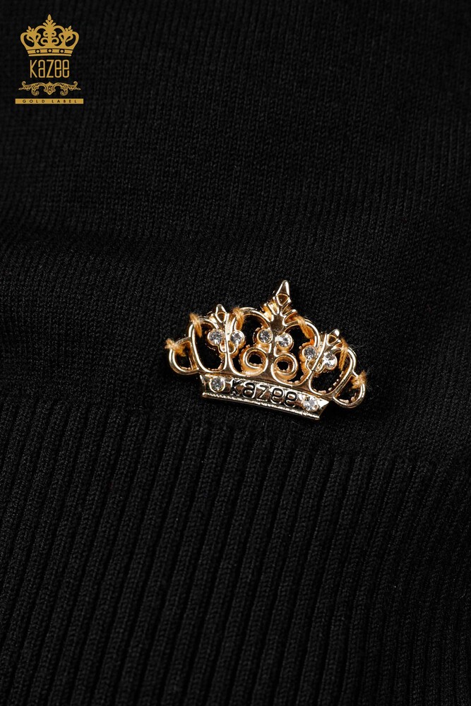 Grossiste Tricot Femme Col Montant Manches Longues Basique Viscose - 15670 | KAZEE - 19