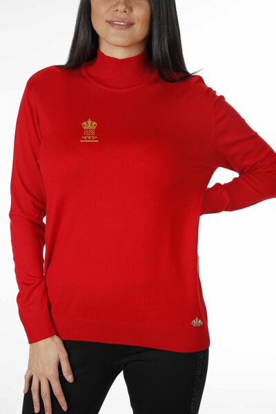 Grossiste Tricot Femme Col Montant Manches Longues Basique Viscose - 15670 | KAZEE - 32