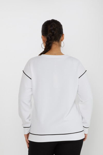 Hanorac Detaliu cu fanta Maneca lunga Ecru - 17790 | KAZEE (Set de 3 M-L-XL) - 4