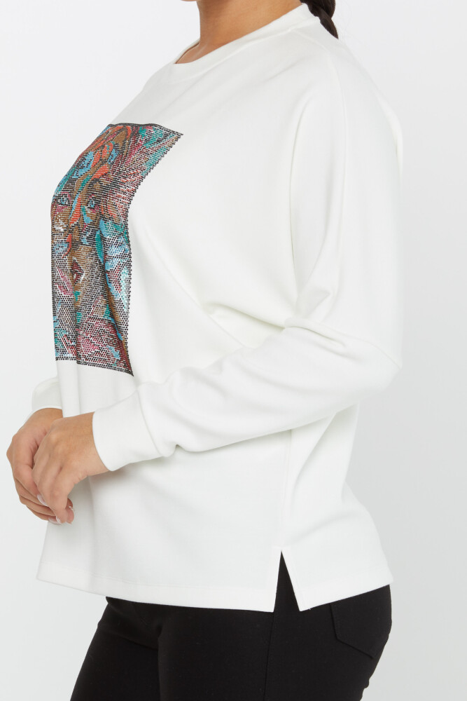 Hanorac Femei Figured Colored Stone Ecru - 2247 | KAZEE (Set de 3 L-XL-2XL) - 5