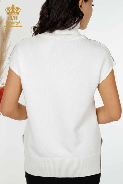 كتف حريمي تريكو كريستال ستون مطرز بيج فاتح - 30097 | كازي - 9