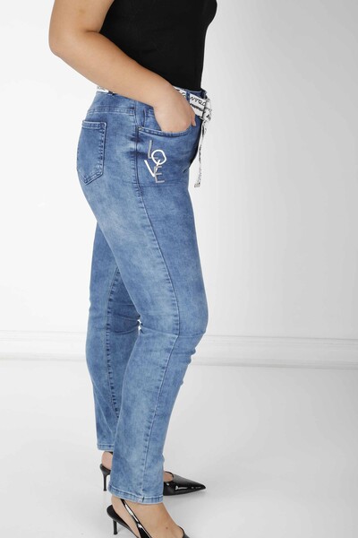 Hose Blau mit Schriftzug - 3693 | KAZEE (4er-Set 42-44-46-48) - Kazee (1)