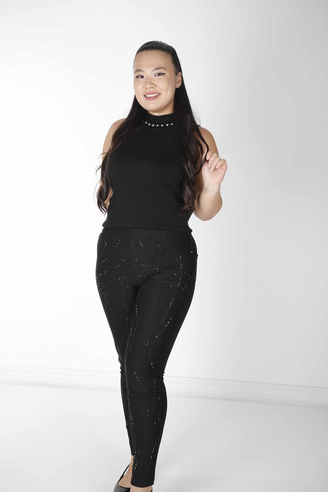 Hose mit Taschendetails, Schwarz – 3766 | KAZEE (4er-Set 36-38-40-42) - 1