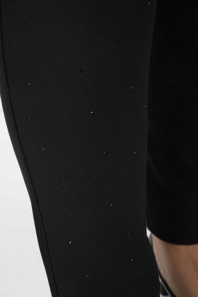 Hose Schwarz mit Steinen - 3736 | KAZEE (4er-Set 36-38-40-42) - 3