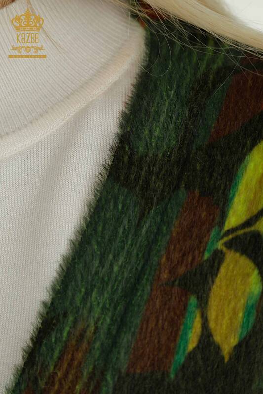 Hurtownia kardiganu damskiego Angora w kolorowe wzory - 30450 | KAZEE