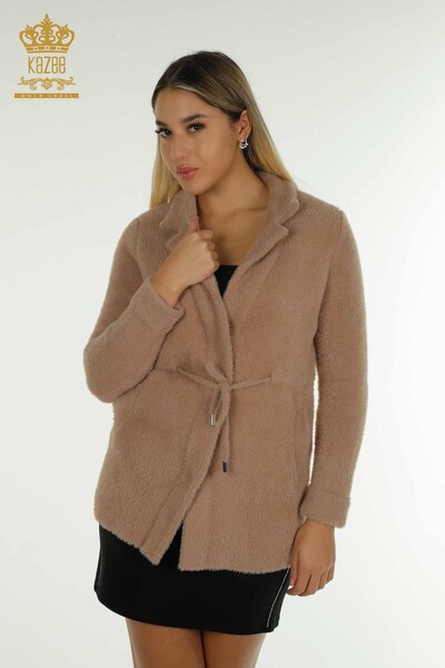 Hurtownia damskiego kardiganu Angora z wiązaniem Mink - 30269 | KAZEE - Kazee