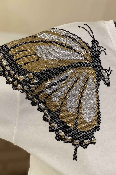 Hurtownia damska szczegółowego dresu w kształcie motyla - 17177 | Kazee - Thumbnail