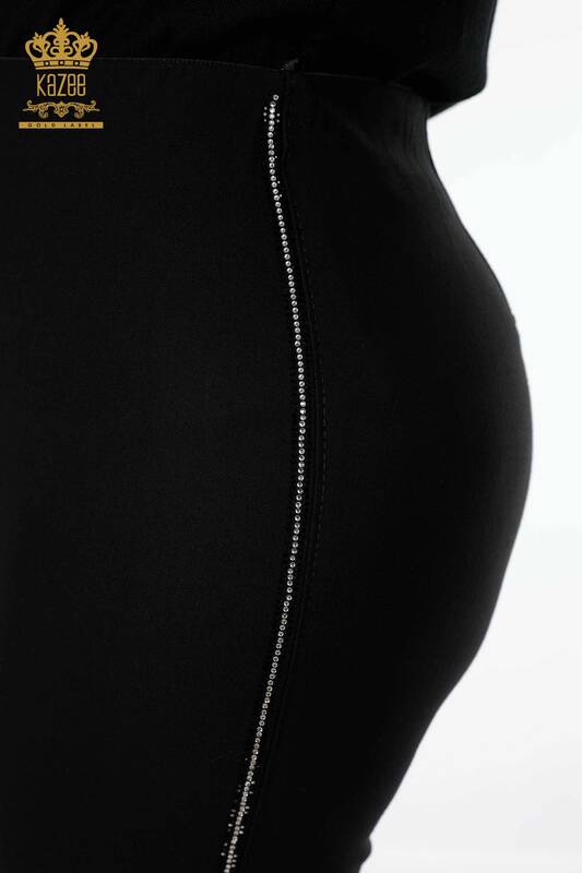 Hurtownia spodni legginsów damskich czarnych - 3198 | KAZEE
